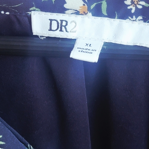 Nordstrom | DR (Daniel Rainn) Women's Floral Cinch Fit And Flare Dress In Indigo - Picture 3 of 7